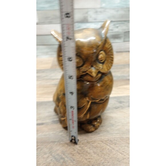 Vintage Alberta Mold Inc Alberta's Ceramic Horned Owl Boho 70's Artist Signed - Picture 9 of 10